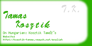 tamas kosztik business card